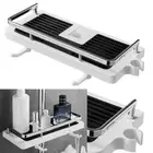 Bathroom Pole Accessories Shelf Shower Storage Caddy Rack Organiser Tray Holder
