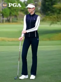 在飛比找Yahoo!奇摩拍賣優惠-美PGA高爾夫背心女高爾夫馬甲高爾夫球衣服女士運地勸外套春速