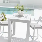 Santorini Outdoor Aluminium Square Bar Table - Outdoor Aluminium Tables