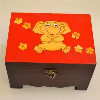 在飛比找Yahoo!奇摩拍賣優惠-詩瑪哈泰國海外工藝品儲物盒木制首飾盒復古木雕手繪首飾柜創意~