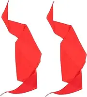 [DEARMAMY] 2pcs Red Bandana Neck Scarf Wrap for Boys and Girls Dancing Prop Triangle Scarves for Boys and Girls