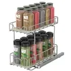 2-Tier Spice Rack Organizer Pull Out Seasoning Rack for Kitchen Cabinet Shelf