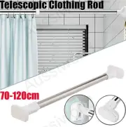 Extendable Telescopic Curtain Rod Wardrobe Closet Clothes Towel Hanging Rail Au