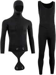 Hoodie Wetsuits for Cold Water Swimsuit - Sun Proof Waterproof and Wear-Resistant and Cuffs and Brims are Designed