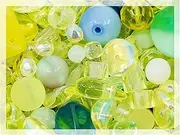 25g Glow-Under-Blacklight Crystal Glass Bead Mix, Different Size & Color Uranium Czech Vintage Glass Bead Mix
