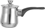 LeoLeoyy Turkish Coffee Pot Turkish Tea Pots Stainless Steel Milk Jug Stainless Steel Chocolate Pot Camping Coffee Pot Food Saucepan Coffee Decanter Butter Melting Pot Small Milk Jug