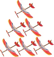 CORHAD 6Pcs Handmade Airplane for Educational Glider Models to Enhance Hand Eye Coordination and Operational Skills Band Powered Aeroplanes