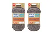 2x White Magic Eco Cloth Grease Grime Wash Scrubbing Glass Dishes Wipe Pad CHC