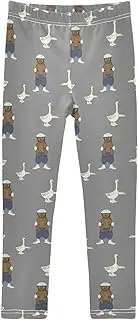 [Caihoyu] Girls Leggings Soft Comfortable Stretchy Kid Pants Elastic Waist Kid Legging Tight 4-10T