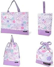 COLORFUL CANDY STYLE NW401200 Kindergarten Entrance 4-Piece Set, Quilting, Unicorn Fantasy, School Preparation, Lesson Bag, Shoe Case, for Kids, Gymnastics Clothing Bag, Cup Bag, Girls,