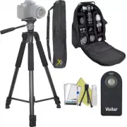 75" PRO HEAVY DUTY TRIPOD + LARGE PADDED BACKPACK + REMOTE FOR NIKON D3400 D5600