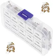 PartyKindom Ceramic Capacitors Kit 600pcs Assorted Values 10pf to 100nf Electronics Diy Capacitor Assortment Plastic Container