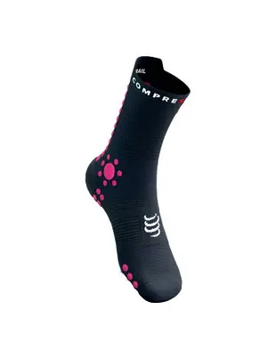 《Compressport 瑞士》Pro Racing Socks V4.0 Trail V4 越野跑襪 磁鐵灰粉 Magnet/Magenta