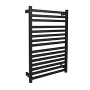 AGUZZO Ezy Fit Dual Wired Flat Tube Heated Towel Rail 60 x 92cm - Matte Black