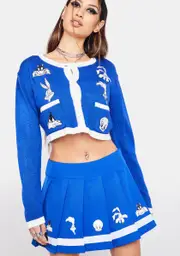 [Dolls Kill x Looney Tunes] Team Player Knit Cardigan