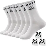 [Geyoga] Pack of 3 Graduation Gift Abi 2025 Socks with Gift Box Exam Passed Gift for Graduation Tennis Socks for Students Friends Family Classmates 36-43, As Shown, 36-43