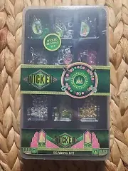 Wicked Beading Bracelet Kit 6 Charms Beads Beads Pink Green Elastic Sealed