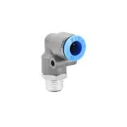Elbow Push to Connect Air Fittings 10mm Tube OD X 1/4PT Male Thread Grey