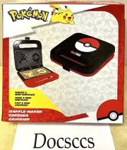 Pokemon Waffle Maker Pikachu Poke Ball Square Uncanny Brands Nintendo New in Box