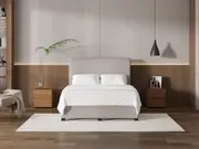 My Style Tapered Headboard & Slimline Base - Queen / Haze / Drawer Base