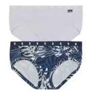 Bonds 2 Pack Comfy Midi Briefs Womens Underwear Navy / Lilac 30K
