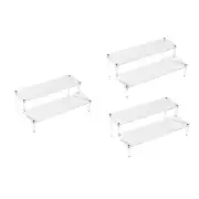 Acrylic Display Stand Perfume Organizer 2 Tier Decoration Rectangle Display