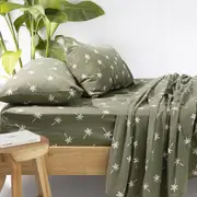 Bambury Cocos Flannelette Sheet Set -Olive