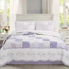 Love of Lilac Real Patchwork 100%Cotton Quilt Set, Bedspread, Coverlet
