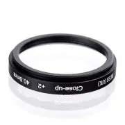 40.5mm +2 High Definition Close Up Macro Lens Sony Canon Nikon DSLR + FREE Pouch