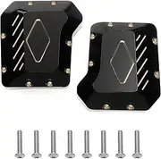 Labymos 2PCS Brass Differential Cover Front and Rear Axle Housing Cover Replacement for Traxxas TRX4 TRX6 1/10 Remote Control Crawler Car Upgrade Parts, Black