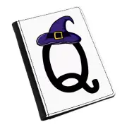 Letter Q Witches Wizard Hat Passport Holder Cover Case Witch Halloween Alphabet