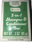 B*Pure 2-in-1 Shampoo & Conditioner Bar Coconut, New