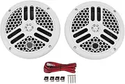 Marine Speaker, 2Pcs 6.5 Inch 120W, Compatible with RV Yacht UTV DC12V, Boat Audio Speaker, Outdoor Waterproof Speaker, Marine Audio System