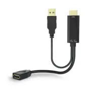 HDTV Male to DisplayPort Female Adapter with USB Power Extension Cable 15CM
