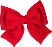 Mqetly Helmet Bow Decoration Ornament Adorable Bow Decoration for Snowboarding Motorbike, Red