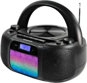 MD6972 Portable CD Boombox with Bluetooth & Color Changing Lights, 4W Output