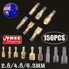 150PCS Assorted Spade Crimp Terminals Kit Electrical Wire Connectors Male Female