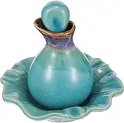 Healeved 1 Set Aroma Ceramic Bottle Set Essential Oil Jar with Chic Tray for Home Use for Storing Water Oils and Perfumes Durable and Practical Design