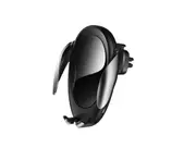 Rotating Air Outlet Quick Charging Bracket Wireless Charging Car Bracket Car Gravity Mobile Phone Bracket-Black