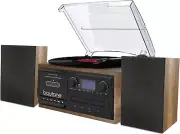 Versatile Turntable and Audio System with CD, Cassette, and Bluetooth Streaming