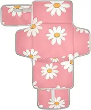 Reusable wipeable Changing pad with Tissue Pocket Diaper Changing pad Travel Lightweight & Foldable Changing Station
