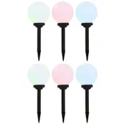Outdoor Solar Lamps 6 pcs LED Spherical 20 cm RGB vidaXL
