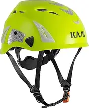 KASK Superplasma HI VIZ Safety Helmet with Rotating Wheel, Reflective Stripes, EN 397, Colour: Yellow