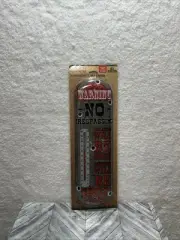 Retro rivers edge no trespassing nostalgic tin indoor outdoor thermometer New ￼