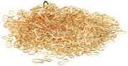 Beadalon Medium Hook and Eye Clasps, Nickel Free Gold Plate, Set of 144