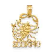 14K Yellow Gold Scorpio Zodiac Charm