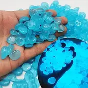 HQSGDMN Glow in The Dark Rocks, Garden Stones Glowing Rubble for Outdoor Indoor Decoration Yards Lawns Walkway Decorative (Color : Blue, Size : 1200pcs)