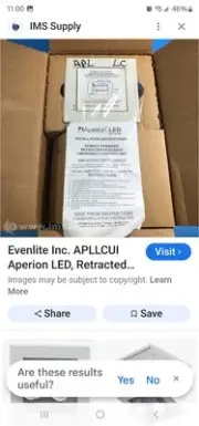 Aperion Evenlite LED Concealed Emergency Light APLNCUI EM NEW