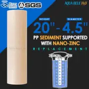 Whole House Water Filter Anti Bacteria Nano Zinc Filter 20x4.5 Inch