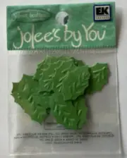GREEN BRIGHT HOLLY LEAF Die-cut Embellishment(20pc) Garden•Berry•Christmas